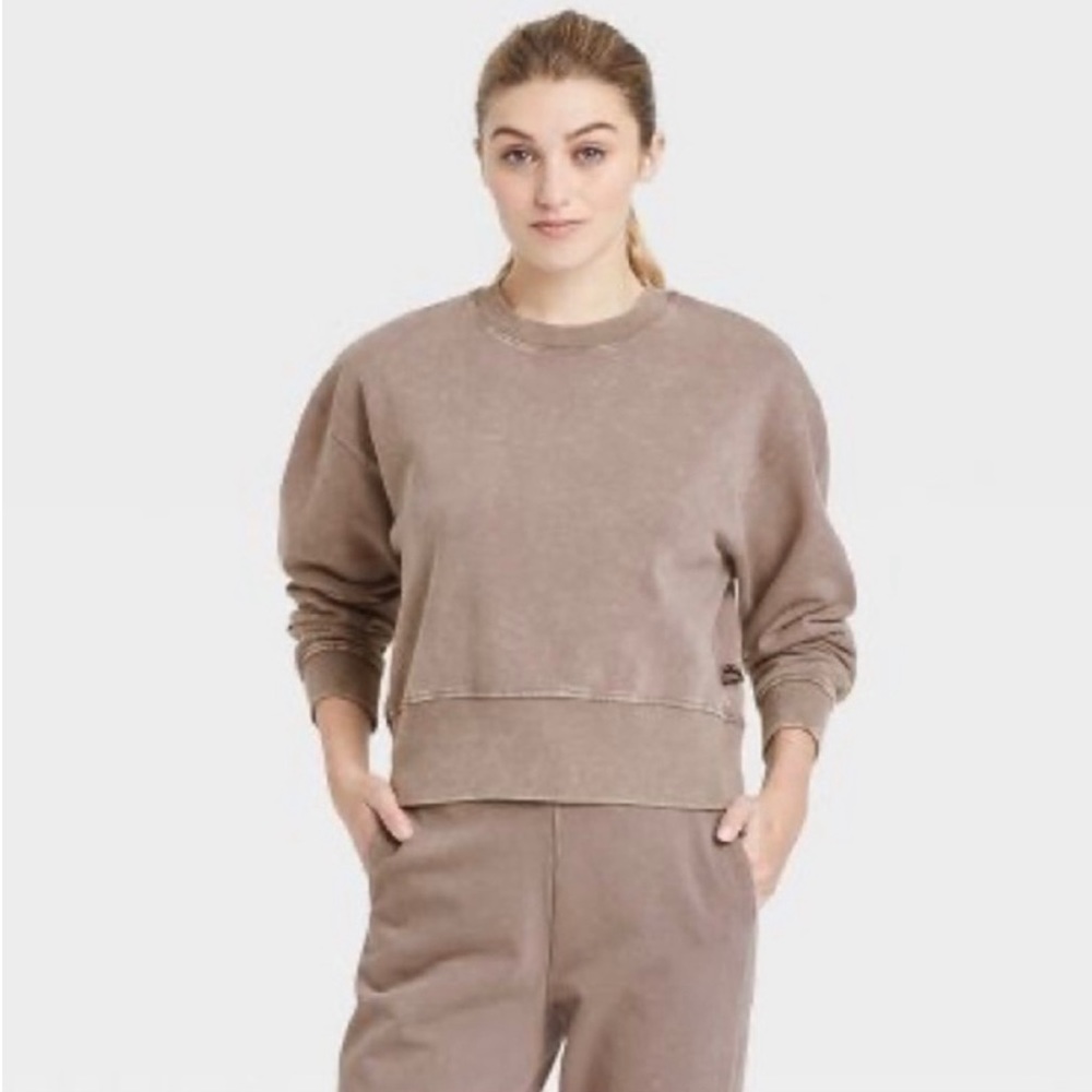 JoyLab Sweatshirt and Jogger set in Taupe Brown Sz S